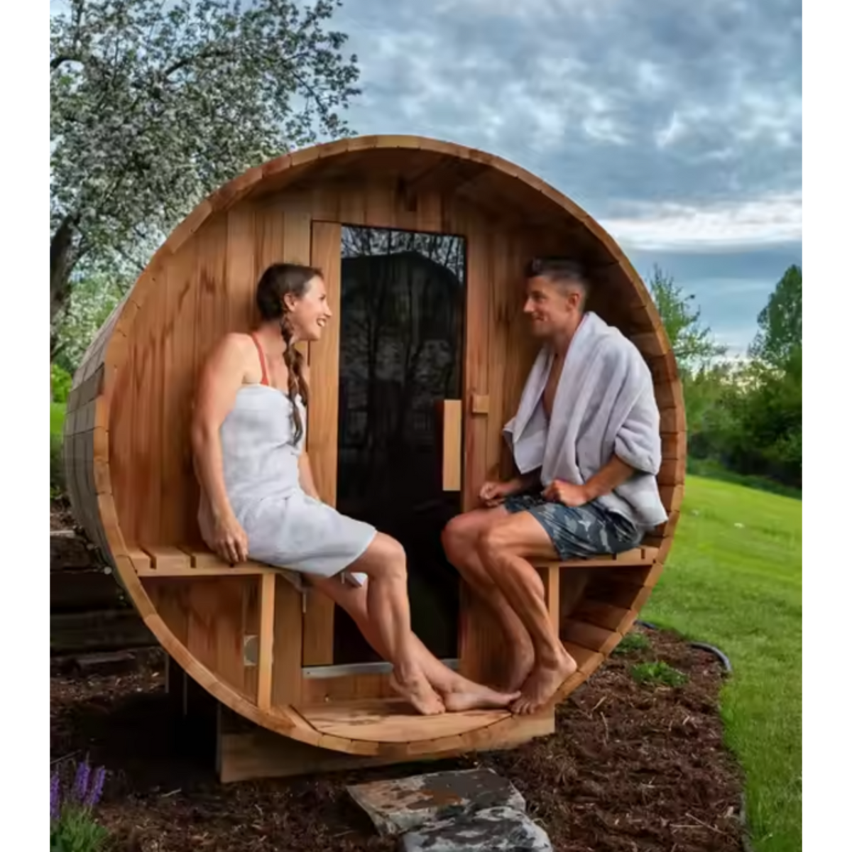 ArcTherm ShingleWrap Barrel Sauna