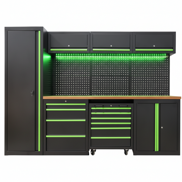 Modular Garage Cabinet System Built to Organize Workspaces, Heavy-Duty Steel, designed for long-term use, 330cm