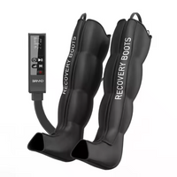 Compression Recovery Boots Designed for Athletic Performance, 6-Chamber Sequential Inflation, 30-220 mmHg