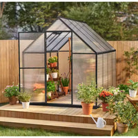 Premium Greenhouse Built for Year-Round Growing, 8×12 Twin-Wall Polycarbonate, Aluminum Frame, Auto Roof Vent