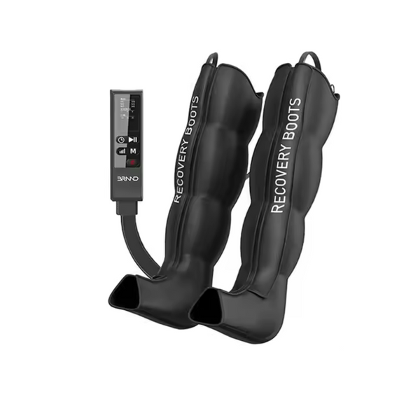 Compression Recovery Boots Designed for Athletic Performance, 6-Chamber Sequential Inflation, 30-220 mmHg