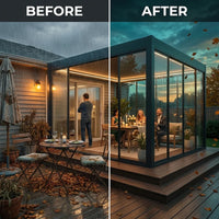 VetroHaus Panorama Glass Pavilion — Before & After